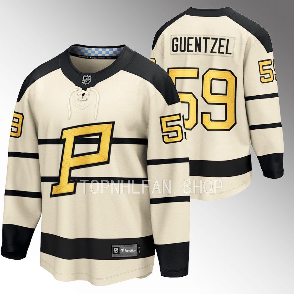 Pittsburgh Penguins Jake Guentzel 2023 Winter Classic Cream Player Jersey
