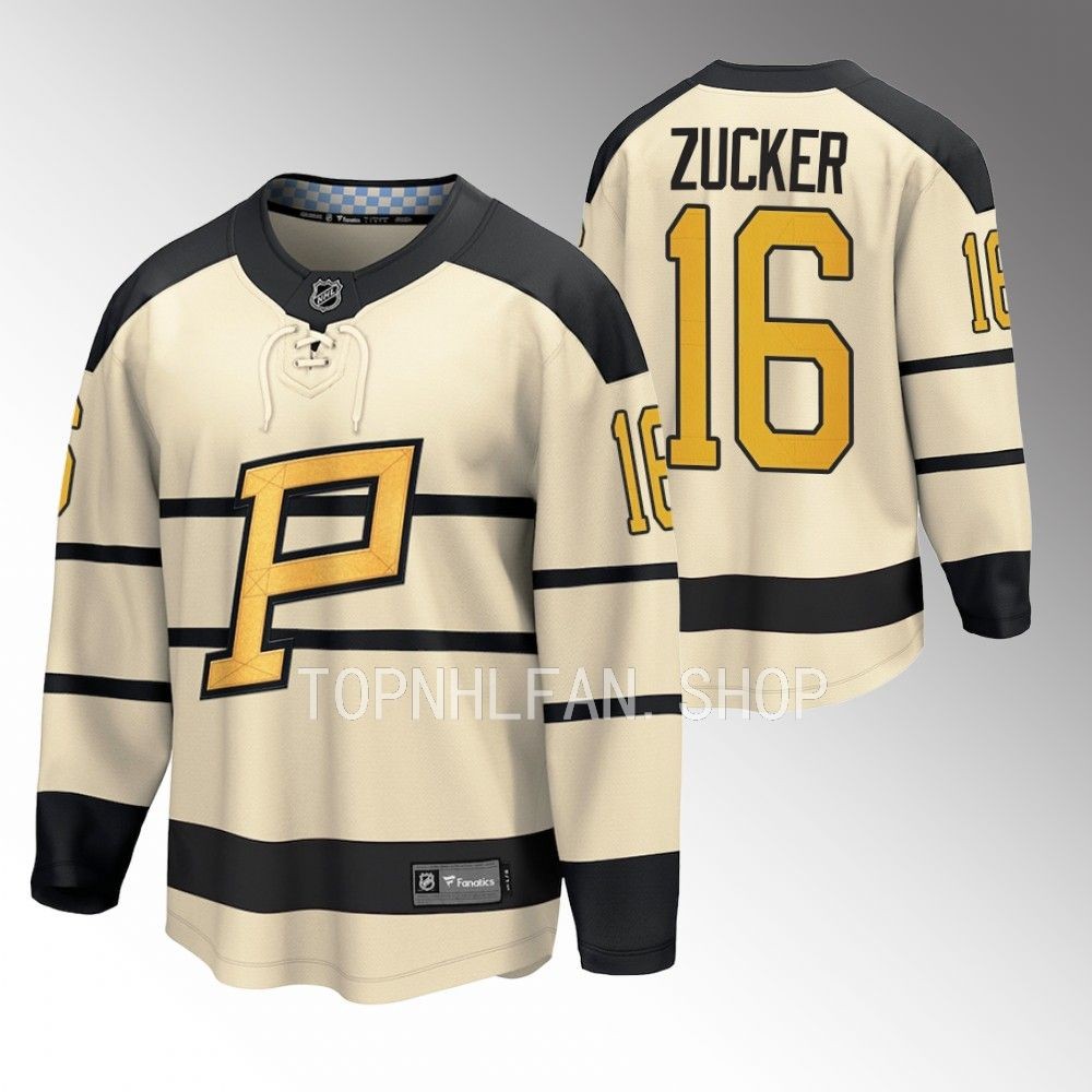 Pittsburgh Penguins Jason Zucker Cream 2023 Winter Classic Player Jersey