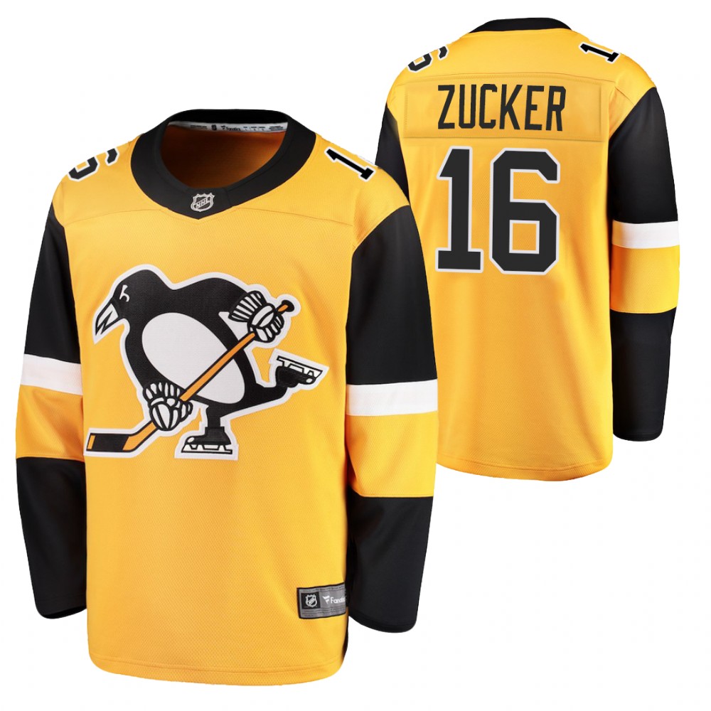 Pittsburgh Penguins Jason Zucker Gold Alternate Breakaway Player 2020 Transfer Jersey