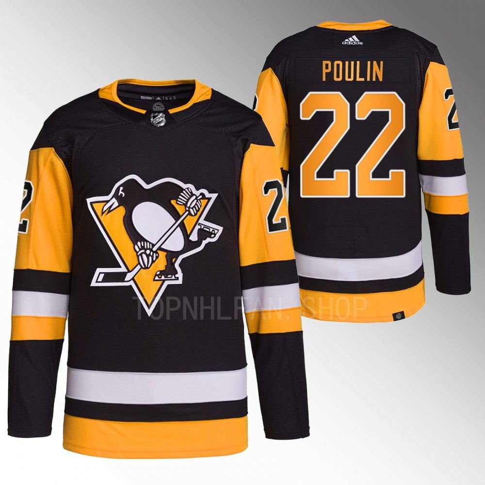 Pittsburgh Penguins Sam Poulin Black Authentic Primegreen Home Jersey