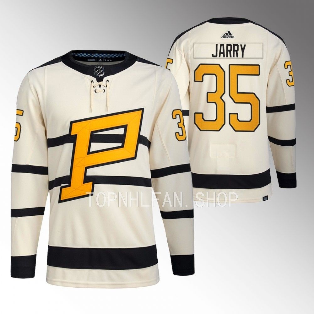 Pittsburgh Penguins Tristan Jarry Cream 2023 Winter Classic Primegreen Jersey