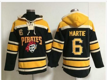 Pittsburgh Pirates #6 Starling Marte Black Sawyer Hooded Sweatshirt MLB Hoodie
