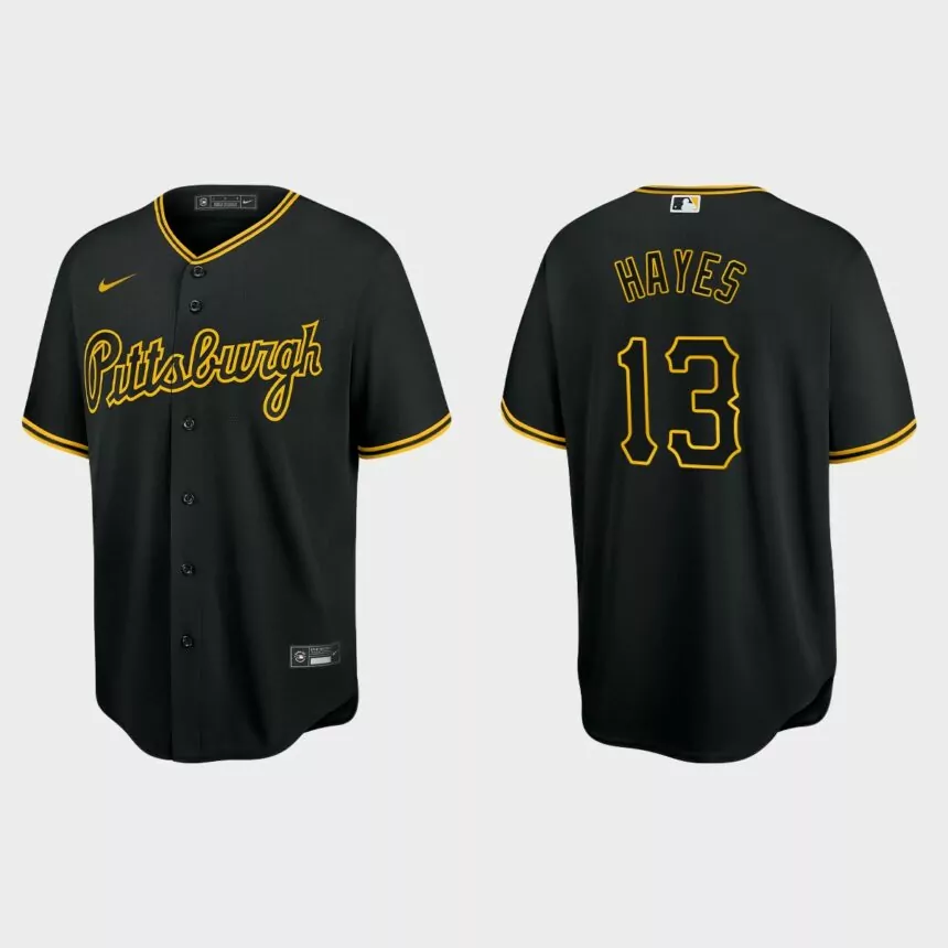 Pittsburgh Pirates Ke’Bryan Hayes Replica Baseball Jersey – Black