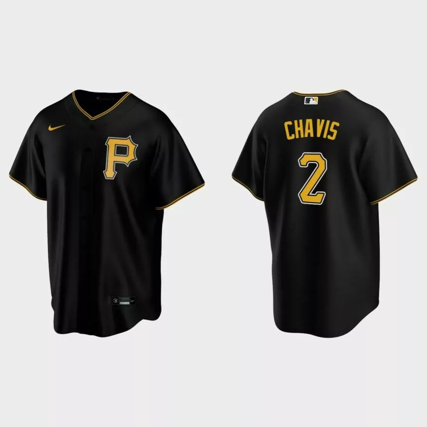 Pittsburgh Pirates Michael Chavis Replica Alternate Jersey – Black