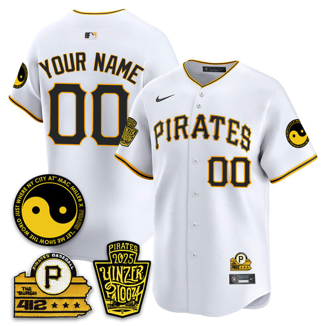 Pittsburgh Pirates Yinzerpalooza 2025 Limited Custom Jersey - All Stitched Youth White custom