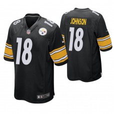 Pittsburgh Steelers #18 Diontae Johnson 2019 NFL Draft Black Game Jersey