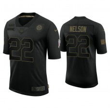 Pittsburgh Steelers #22 Steven Nelson Black 2020 Salute to Service Limited Jersey