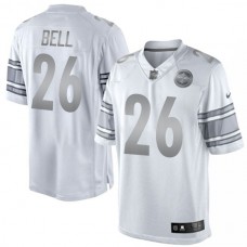 Pittsburgh Steelers #26 Le'Veon Bell White Platinum Limited Jersey
