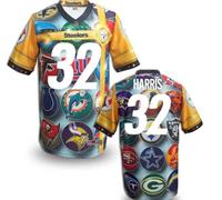 Pittsburgh Steelers #32 HARRIS Men's Stitched NFL Elite Fanatical Version Jersey (8)