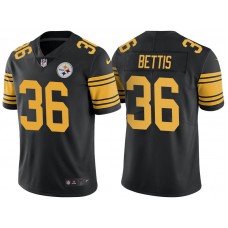 Pittsburgh Steelers #36 Jerome Bettis Black Color Rush Limited Jersey