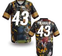 Pittsburgh Steelers #43 POLAMALU Men's Stitched NFL Elite Fanatical Version Jersey (5)