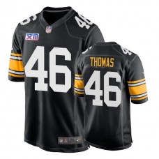 Pittsburgh Steelers #46 Matthew Thomas 1978 Throwback Super Bowl XIII Black Jersey