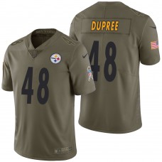 Pittsburgh Steelers #48 Bud Dupree Olive 2017 Salute to Service Limited Jersey