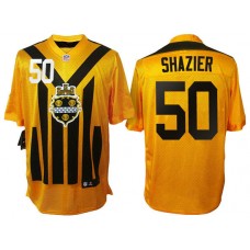 Pittsburgh Steelers #50 Ryan Shazier Yellow 1933 Throwback Jersey