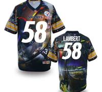 Pittsburgh Steelers #58 LAMBERT Men's Stitched NFL Elite Fanatical Version Jersey (2)