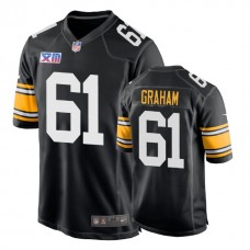 Pittsburgh Steelers #61 Larson Graham 1978 Throwback Super Bowl XIII Black Jersey