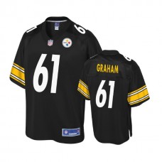 Pittsburgh Steelers #61 Larson Graham Balck Player Pro Line Jersey