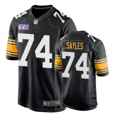 Pittsburgh Steelers #74 Casey Sayles 1978 Throwback Super Bowl XIII Black Jersey