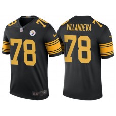 Pittsburgh Steelers #78 Alejandro Villanueva Black Color Rush Legend Jersey