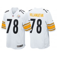 Pittsburgh Steelers #78 Alejandro Villanueva White Game Jersey