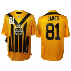 Pittsburgh Steelers #81 Jesse James Yellow 1933 Throwback Jersey