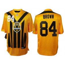 Pittsburgh Steelers #84 Antonio Brown Yellow 1933 Throwback Jersey