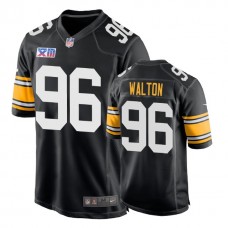 Pittsburgh Steelers #96 L. T. Walton 1978 Throwback Super Bowl XIII Black Jersey