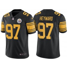 Pittsburgh Steelers #97 Cameron Heyward Black Color Rush Limited Jersey