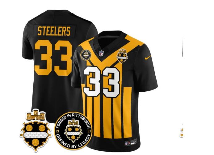 Pittsburgh Steelers Alternate 1933 Throwback Limited Jersev - All