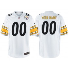 Pittsburgh Steelers White Game Customized Jersey