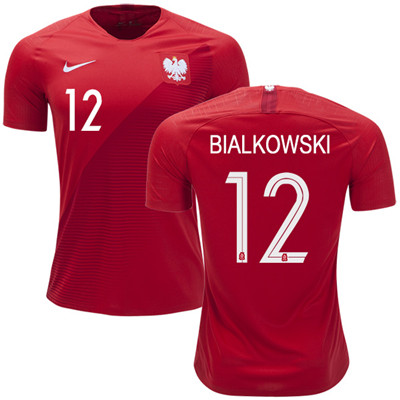 Poland #12 BIALKOWSKI Away Soccer Country Jersey