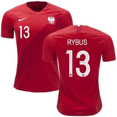 Poland #13 Rybus Away Soccer Country Jersey