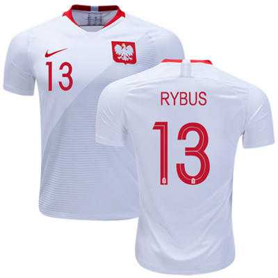 Poland #13 Rybus Home Soccer Country Jersey