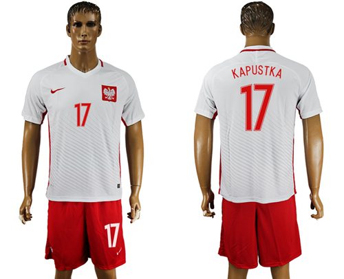 Poland #17 Kapustka Home Soccer Country Jersey
