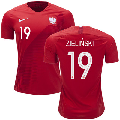 Poland #19 Zielinski Away Soccer Country Jersey