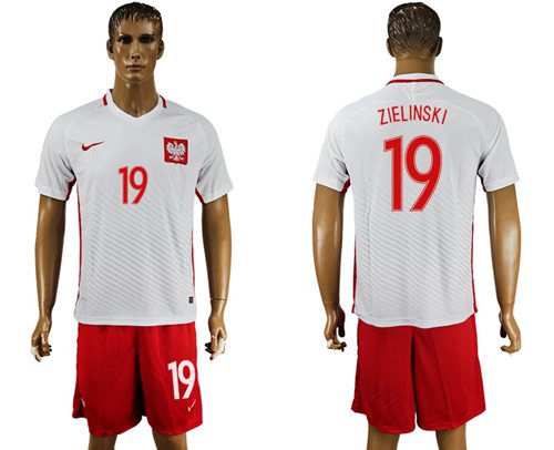 Poland #19 Zielinski Home Soccer Country Jersey
