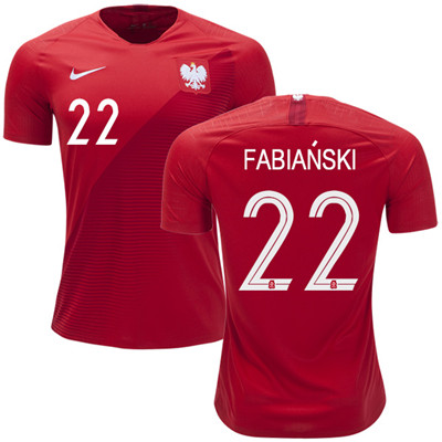 Poland #22 Fabianski Away Soccer Country Jersey