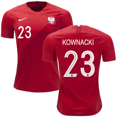 Poland #23 KOWNACKI Away Soccer Country Jersey