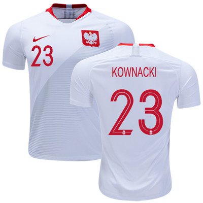 Poland #23 KOWNACKI Home Soccer Country Jersey