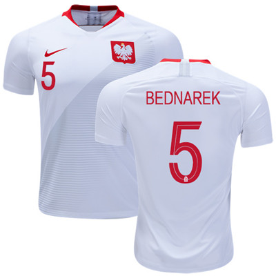 Poland #5 BEDNAREK Home Soccer Country Jersey