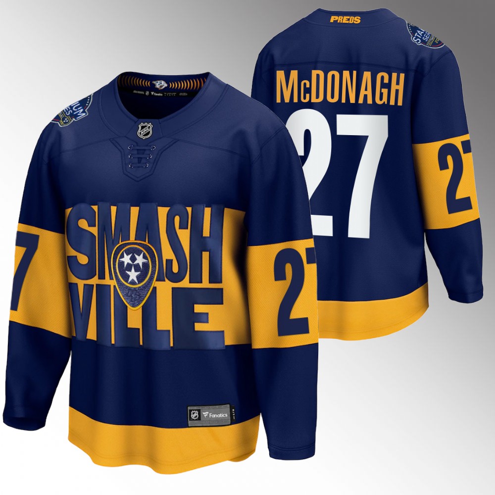 Predators #27 Ryan McDonagh Navy 2022 Stadium Series Jersey