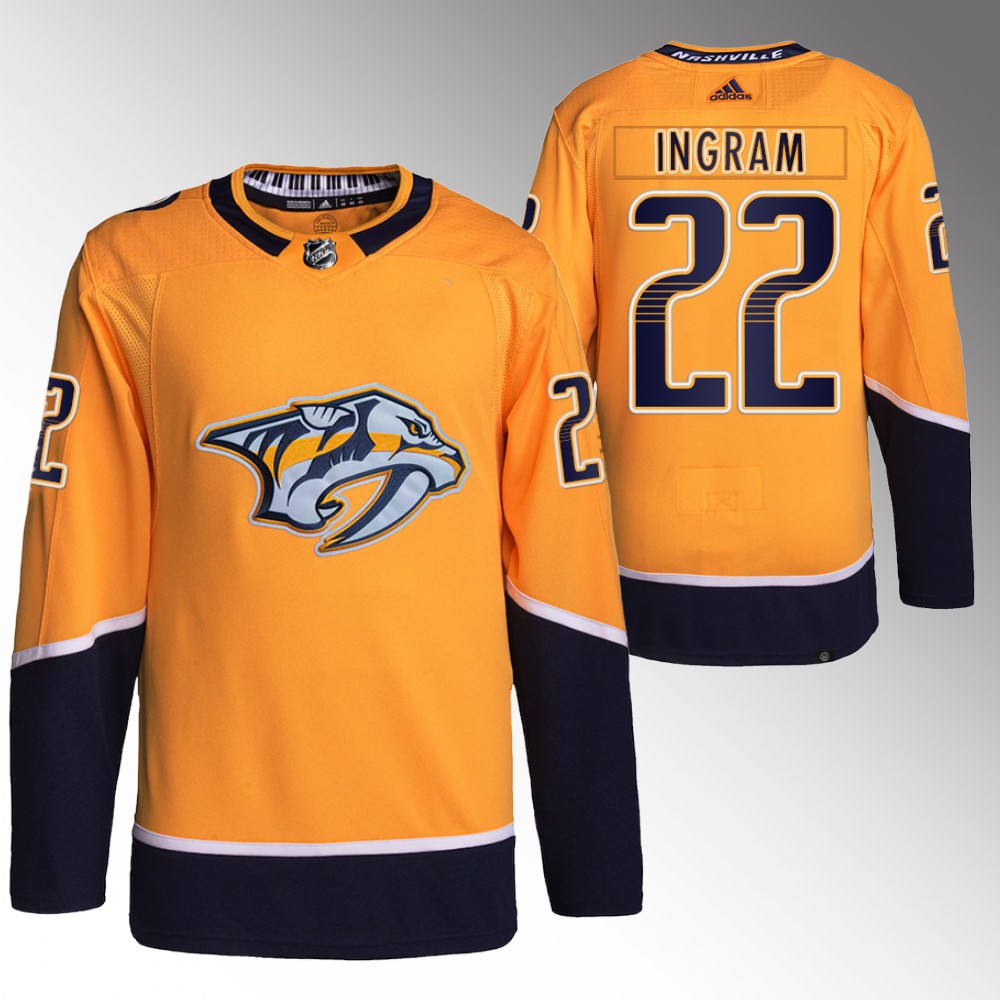 Predators 2022 NHL Draft Adam Ingram Gold Jersey Authentic Primegreen Home