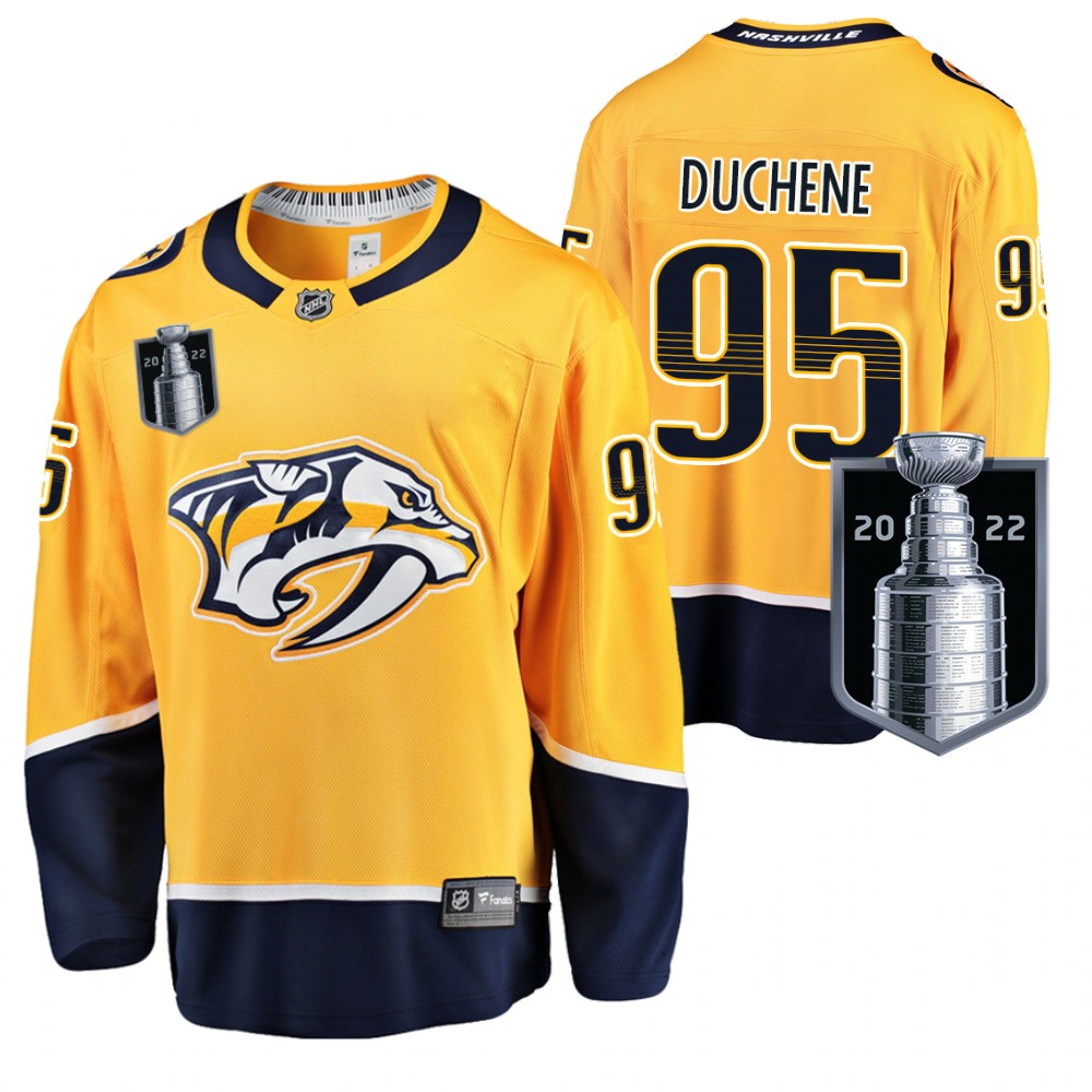 Predators Matt Duchene 2022 Stanley Cup Playoffs Gold Jersey Home