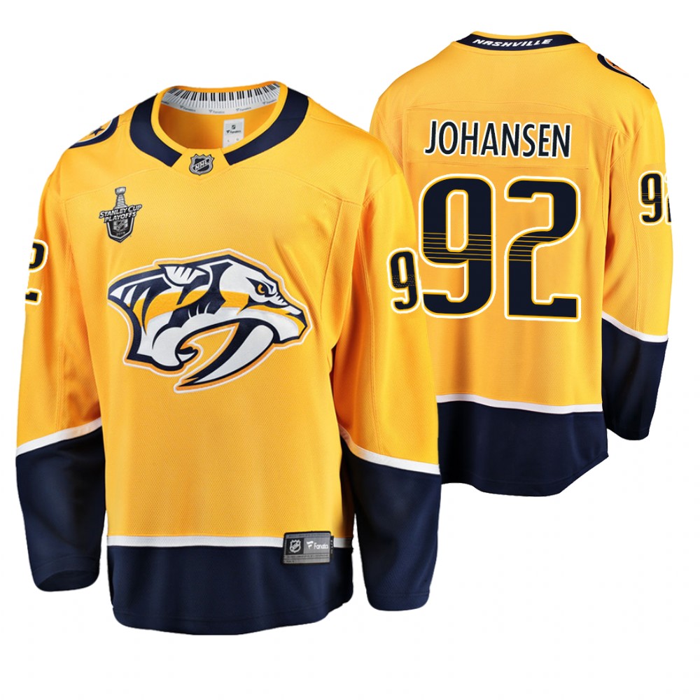Predators Ryan Johansen Gold Breakaway Player Stanley Cup Playoffs Jersey