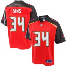 Pro Line Charles Sims Red Tampa Bay Buccaneers #34 Jersey