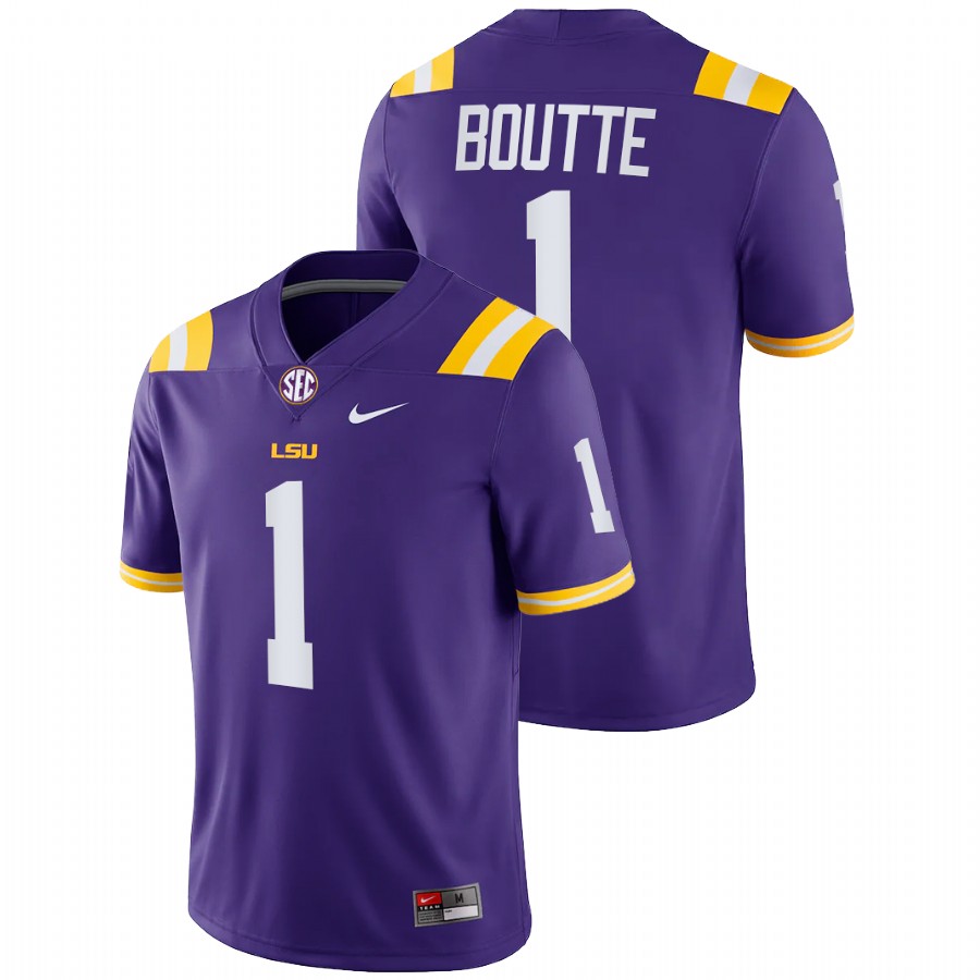 Purple Men LSU Tigers Kayshon Boutte College Football Game Jersey