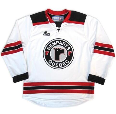 QUEBEC REMPARTS QMJHL Reebok Official Fan Replica Edge Jersey Away White Men