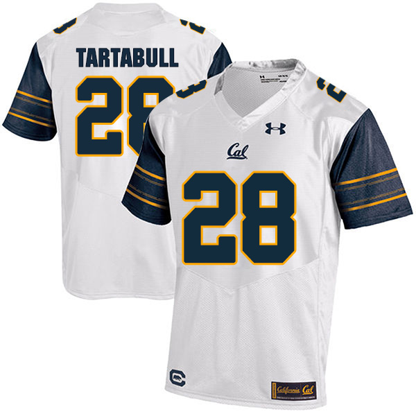 Quentin Tartabull California Golden Bears Men's Jersey - #28 NCAA White Stitched Authentic