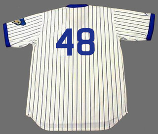 RICK REUSCHEL Chicago Cubs 1977 Home Majestic Cooperstown Throwback Jersey