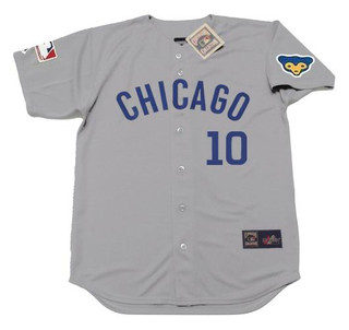 RON SANTO Chicago Cubs 1969 Away Majestic Throwback Baseball Jersey